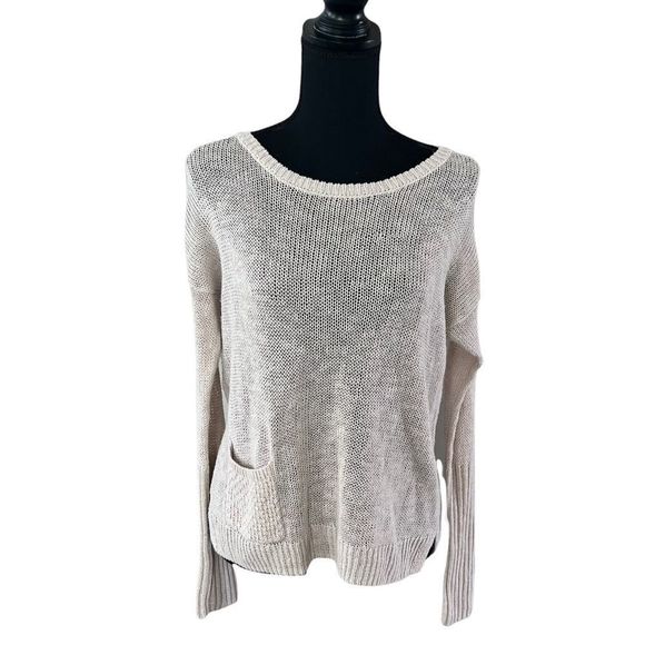 Anthropologie Sweaters - Anthropologie Linen Blend Sparrow Sweater Oatmeal XS Large knit